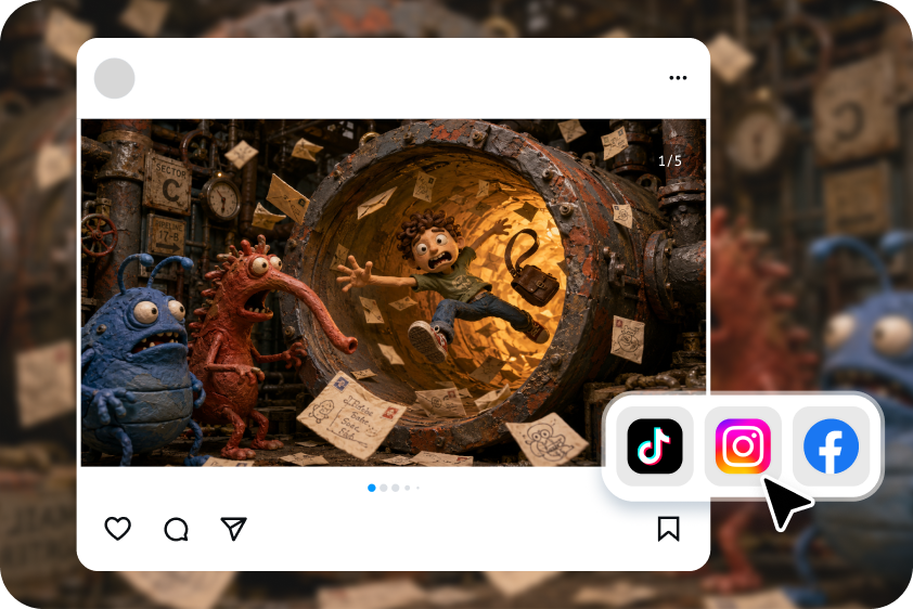 Trending stop motion content for social media