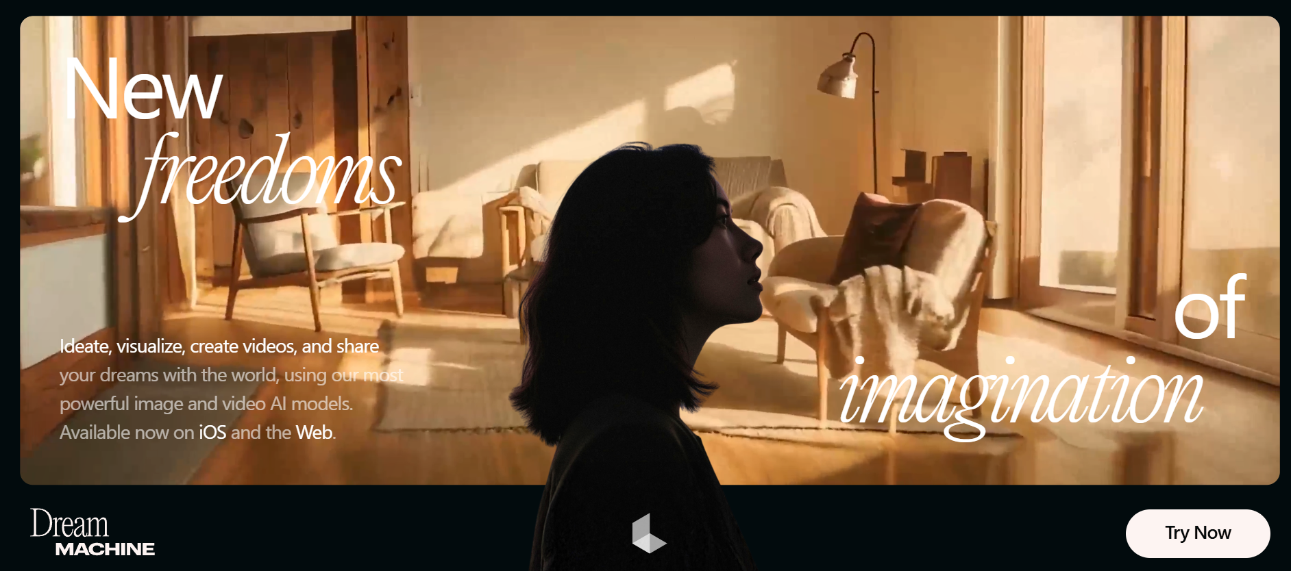 Domovská stránka Luma Dream Machine