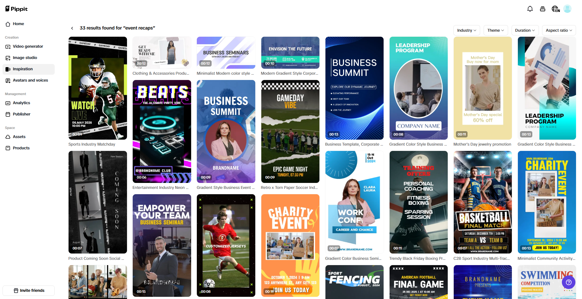 AI-powered video templates