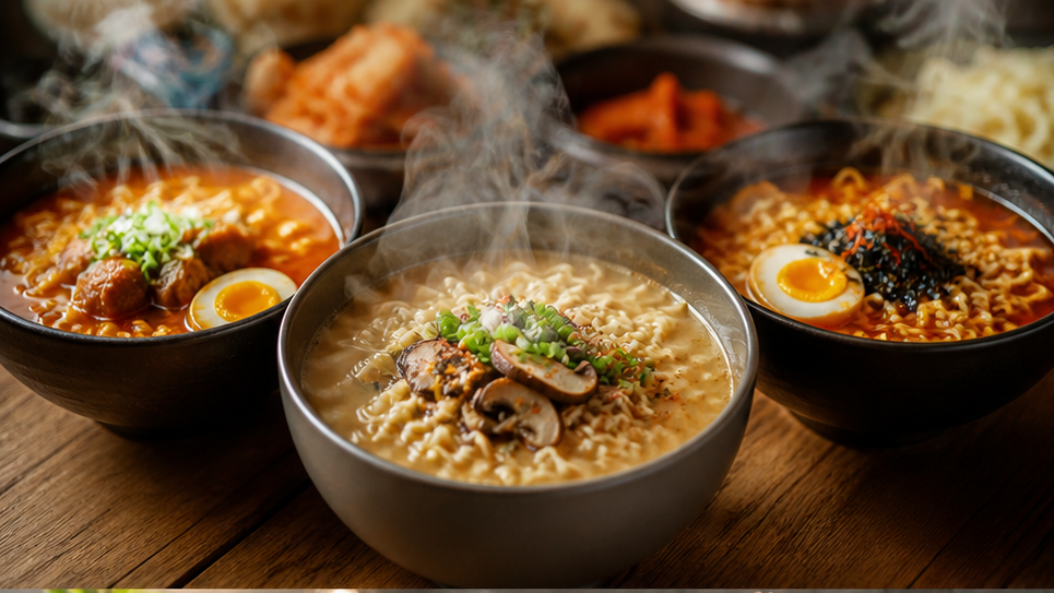 Instant Noodle Competition Video — Steam-and-Serve Close-Up
