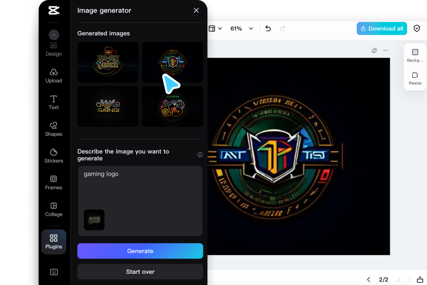 Customize and generate your logo