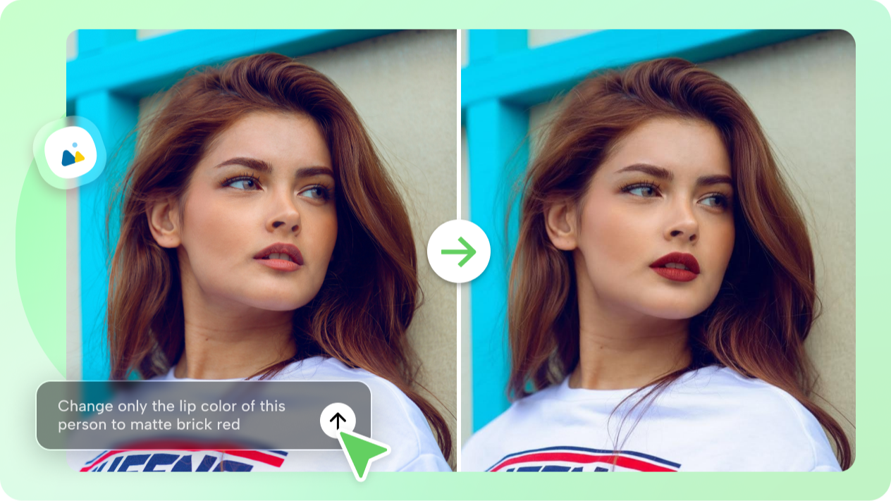  Aplicación precisa de color de labios AI en Dreamina