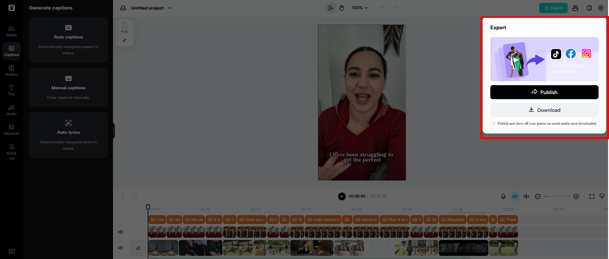 Export your video