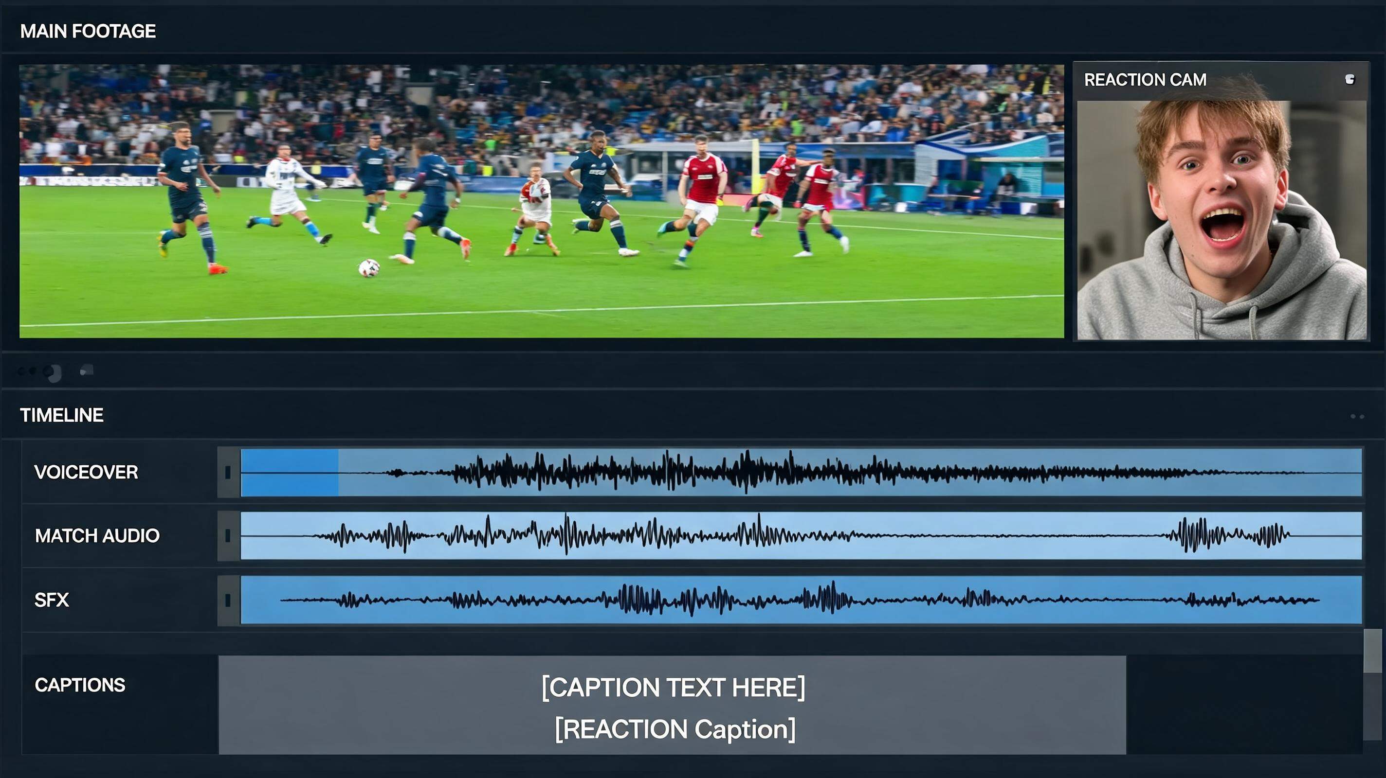 Picture-in-Picture Workflow for Match Reaction Reels in CapCut