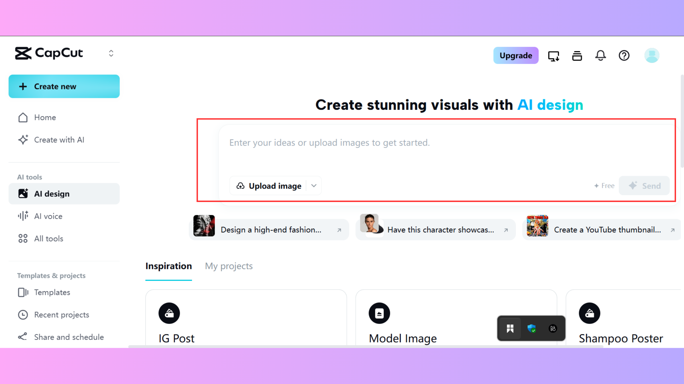 Ladda upp ditt outfit och din bild