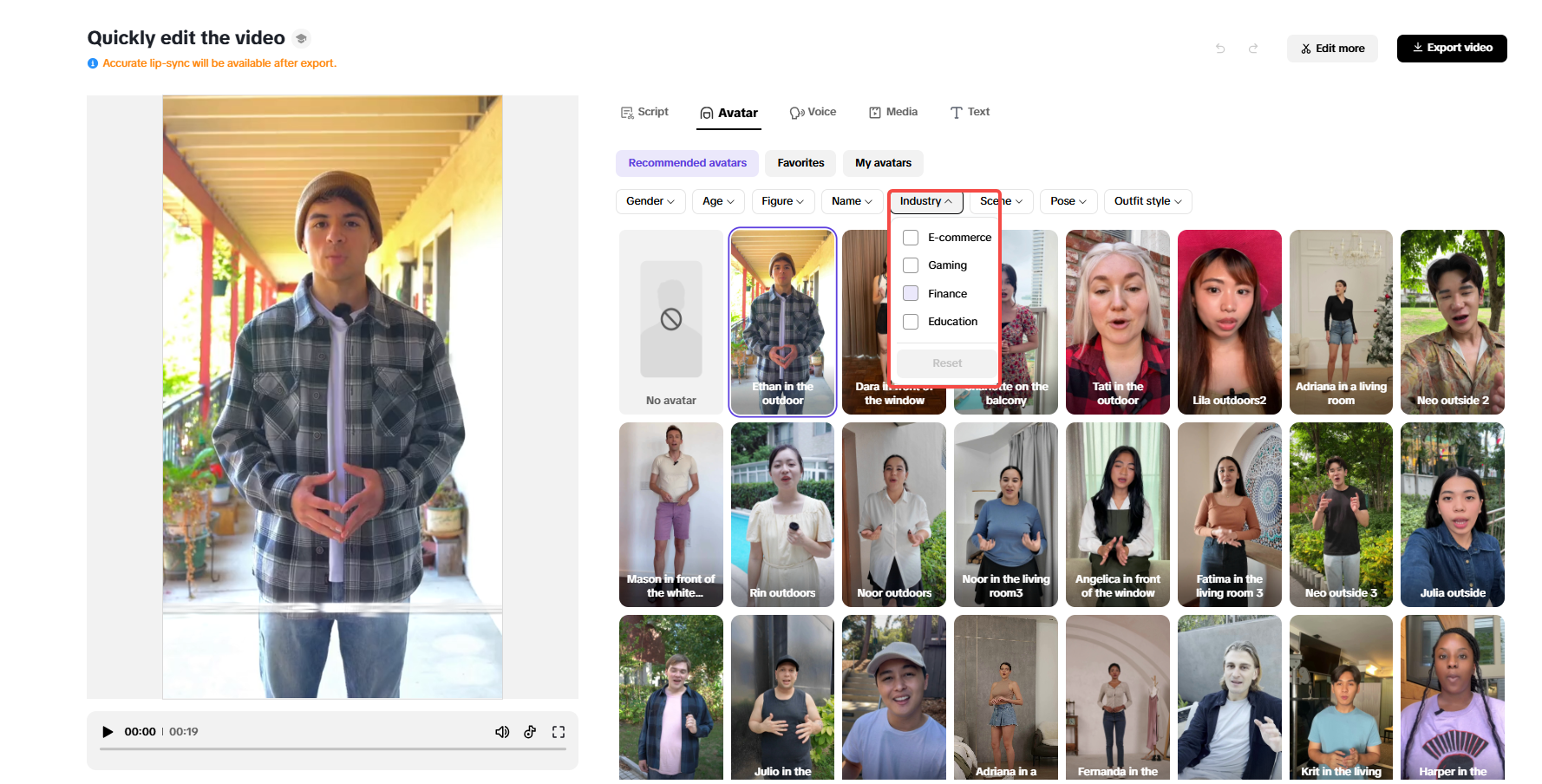 Industry-specific styles