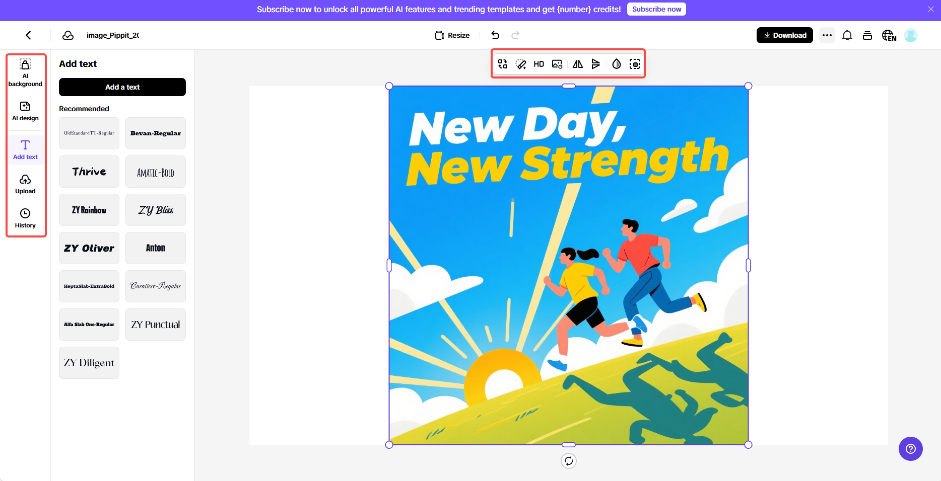 Personalize a imagem