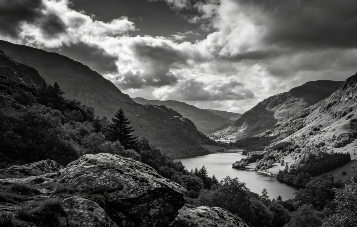 Black and white scenery