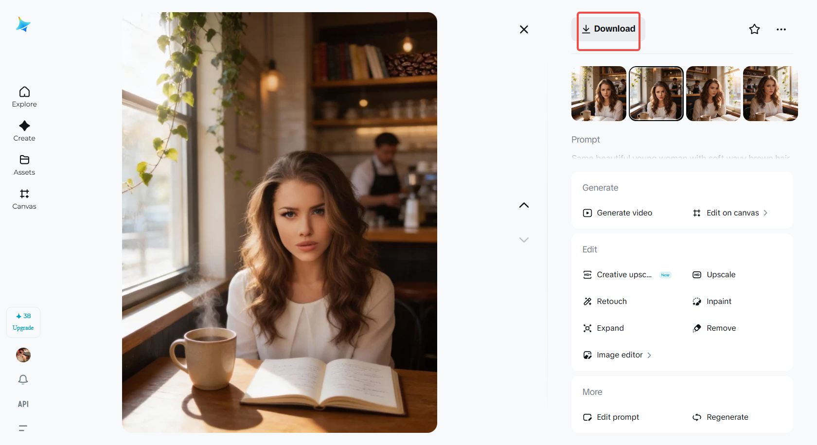 Download the image in Instagram feed size