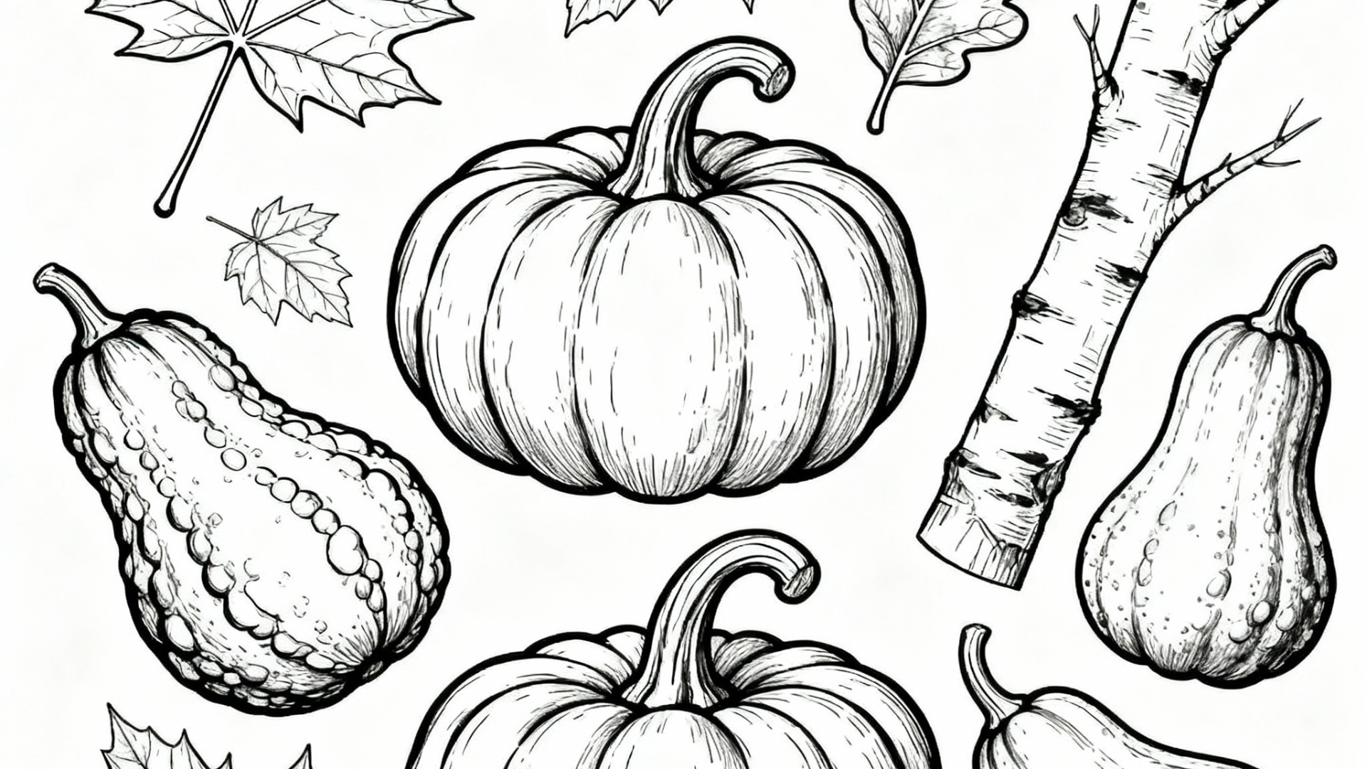Season-inspired coloring page