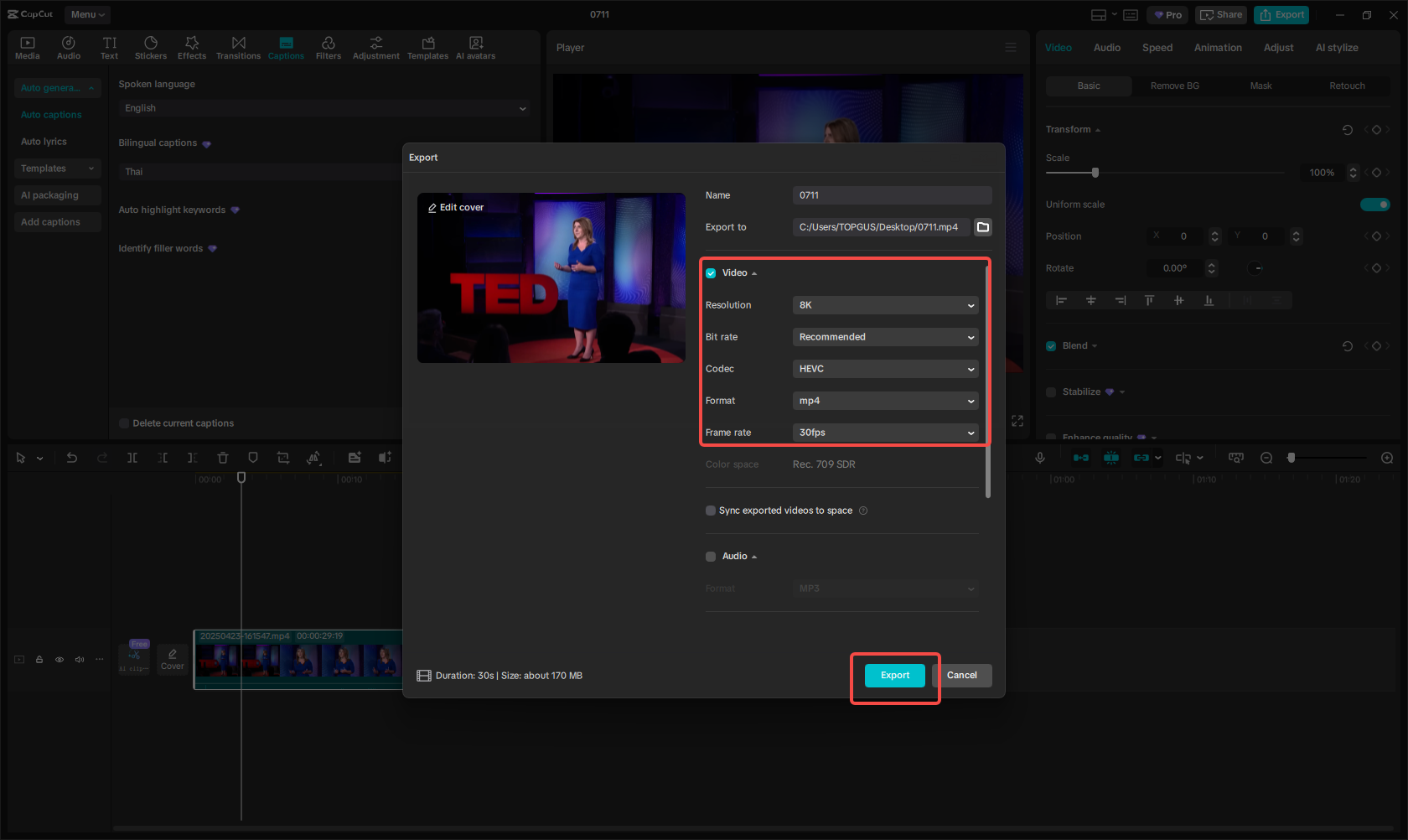 Export your bilingual project