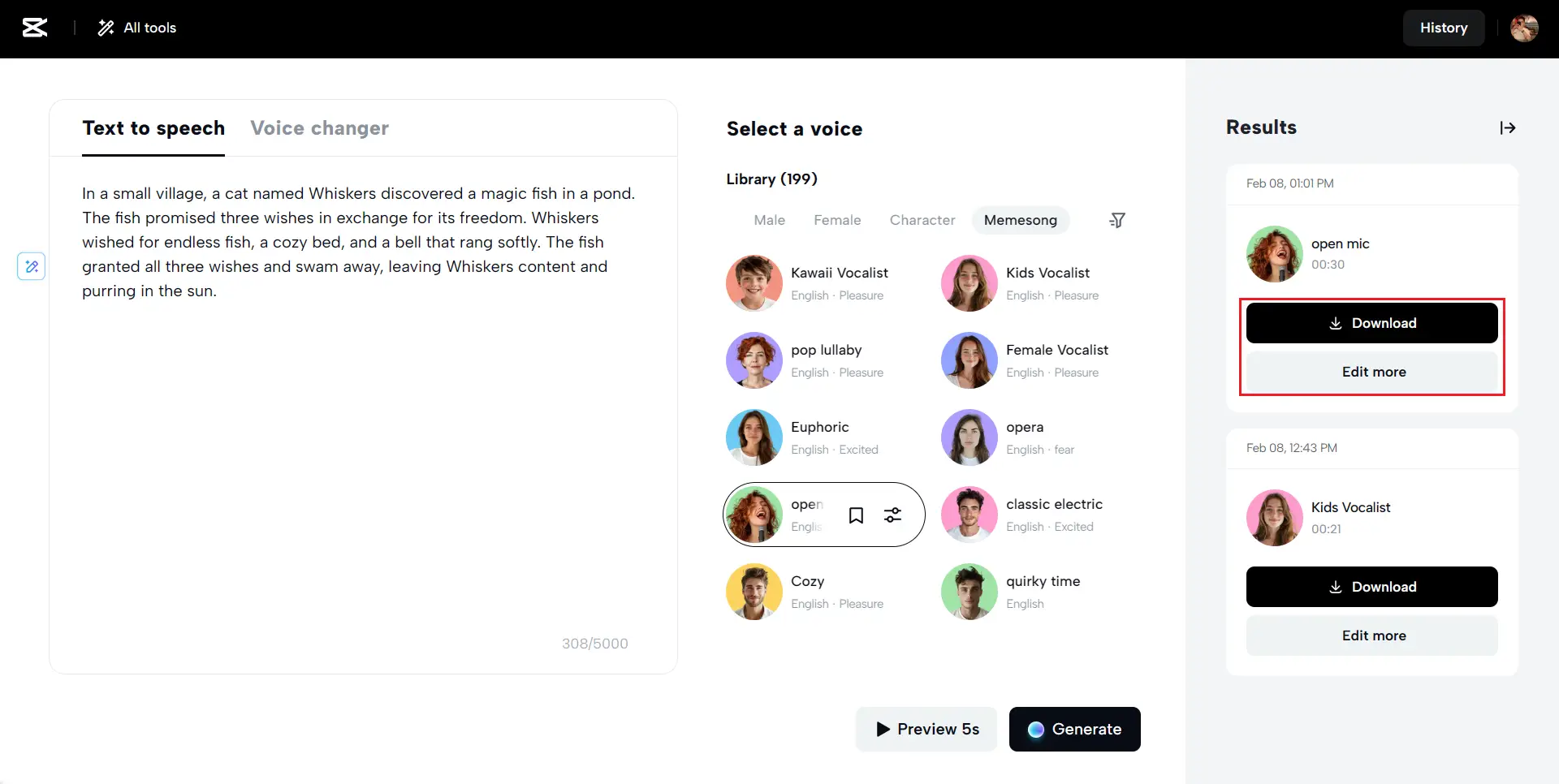 Generovat a stáhnout