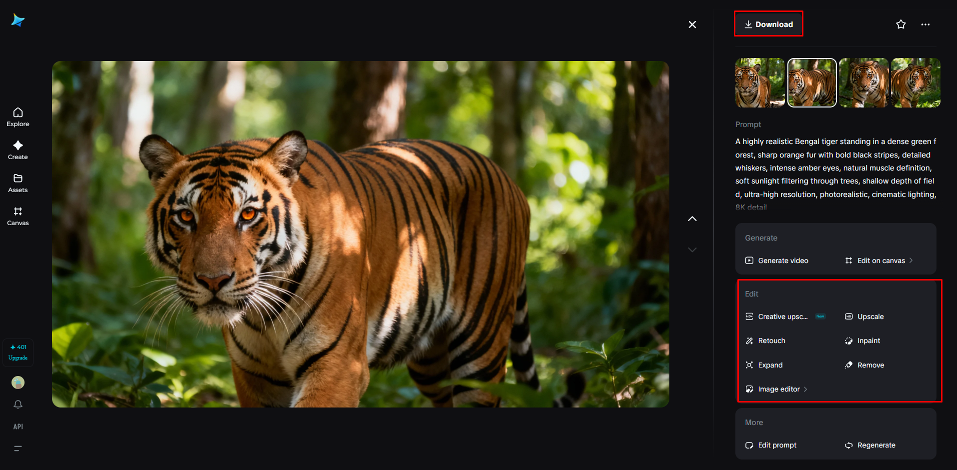 Customize and download the image