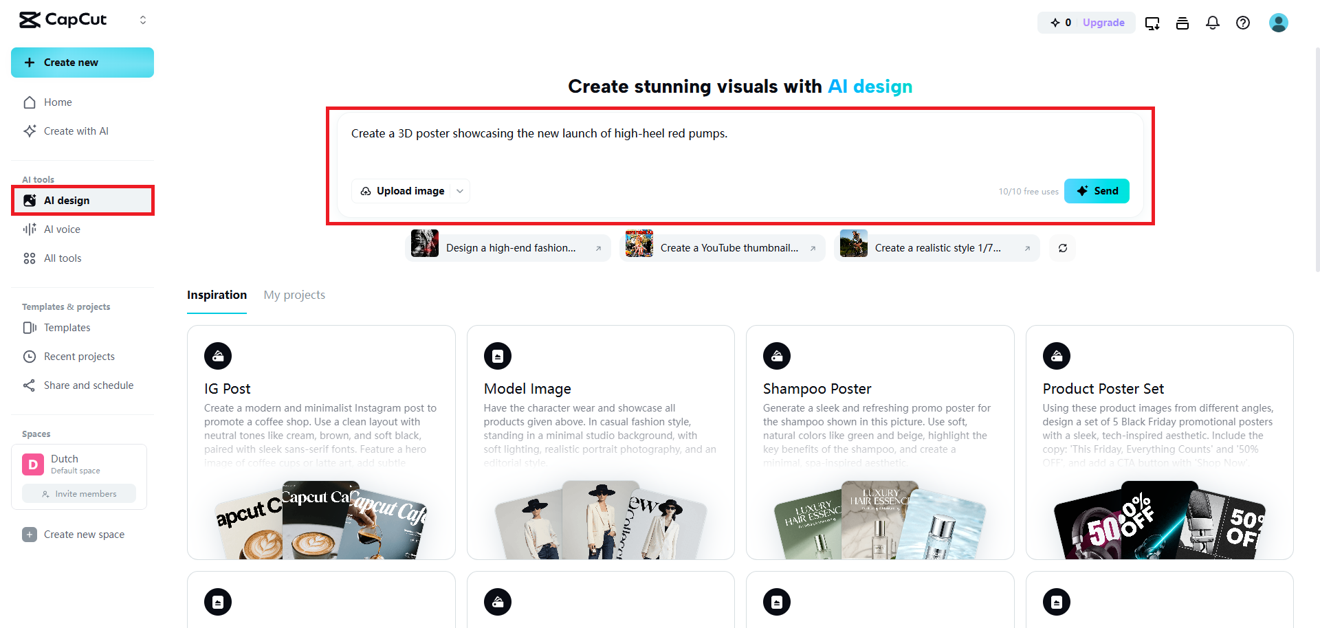 Enter your prompt for 3D poster creation