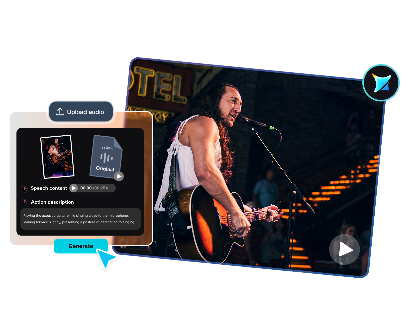 Générateur gratuit de vidéo à partir de chansons avec IA