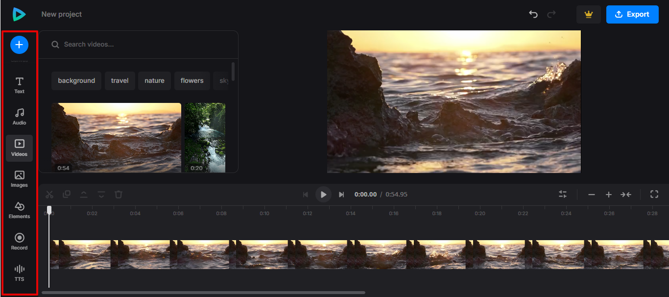 Clideo text to speech video maker