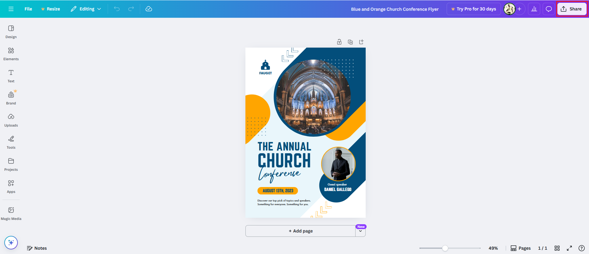 church poster background