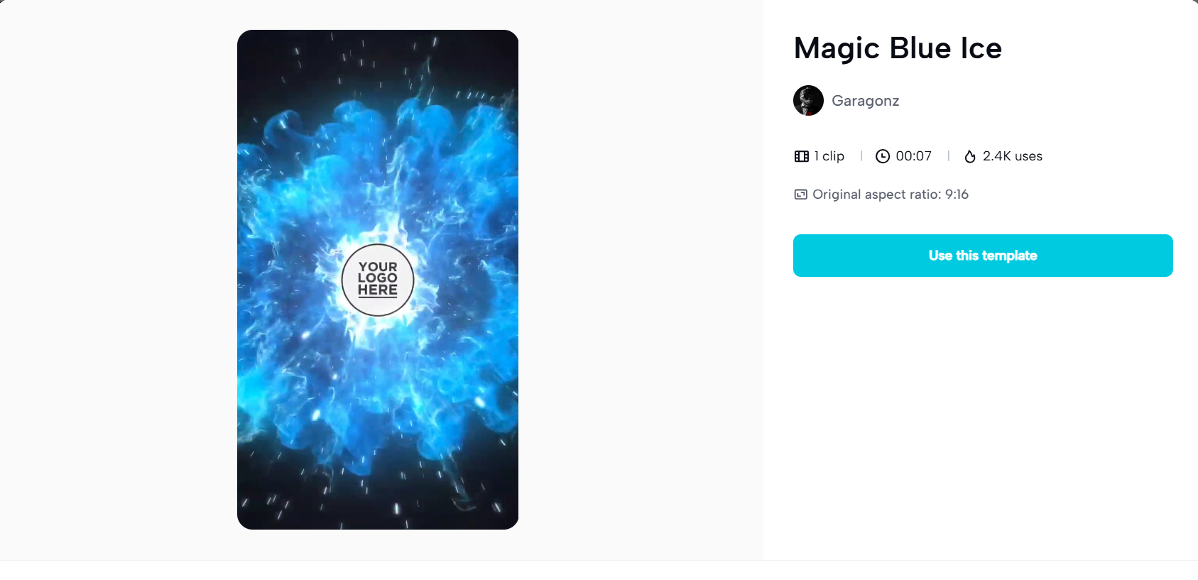 3D flip logo animation template on CapCut Web