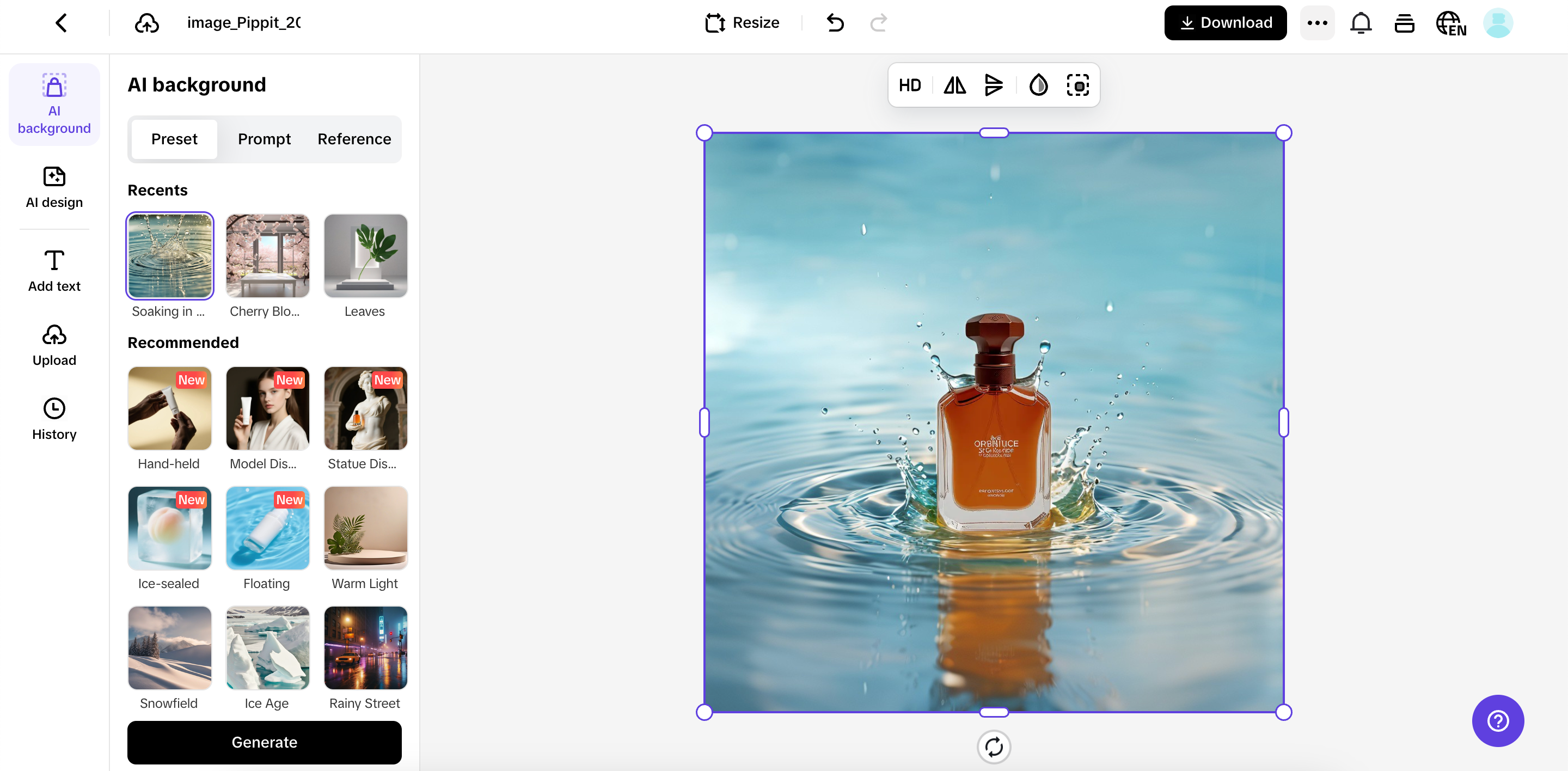 AI-generated background