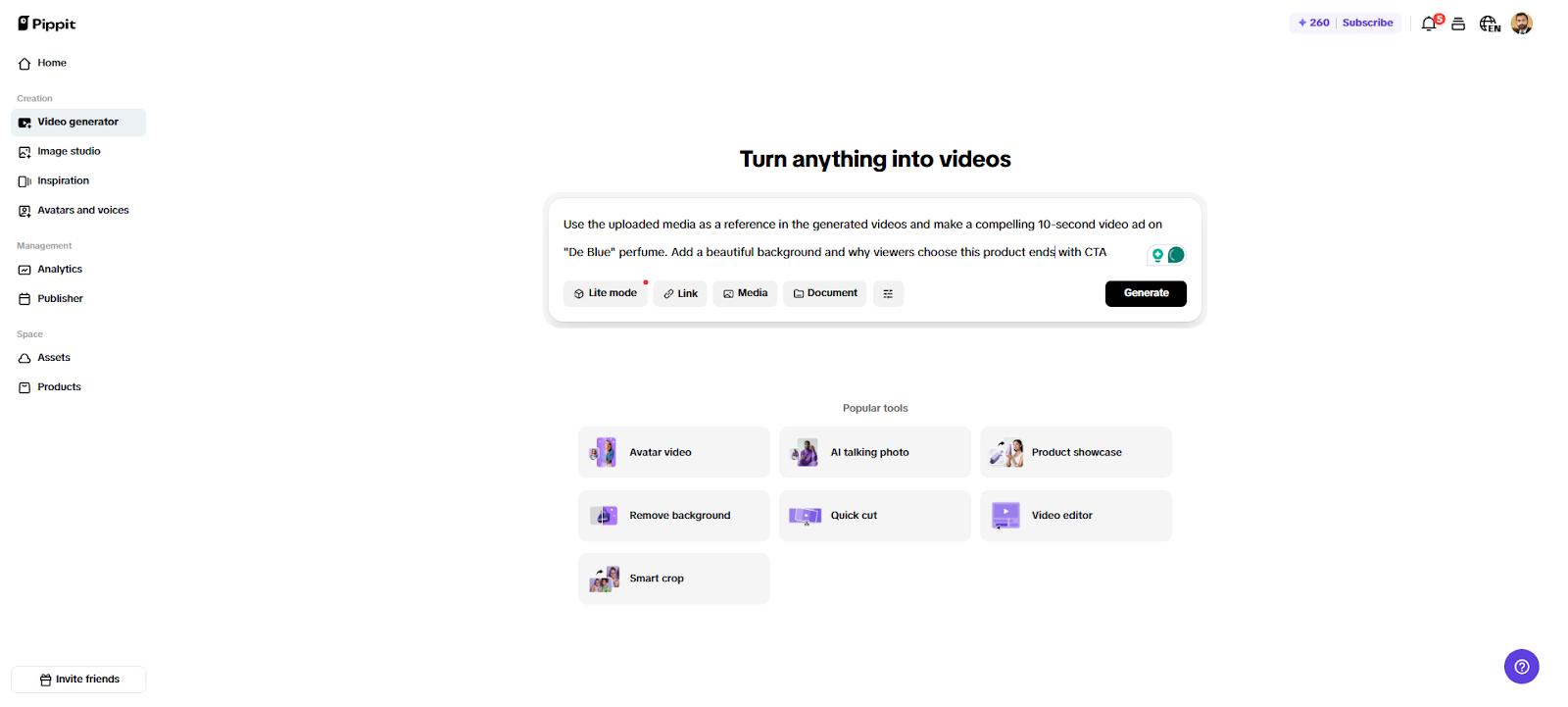 Begin with your idea