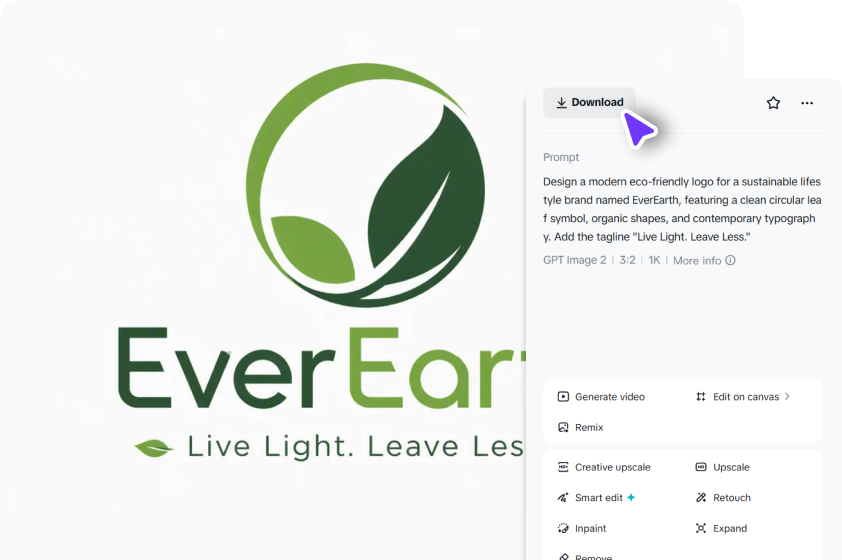 Refine the generated logos & export