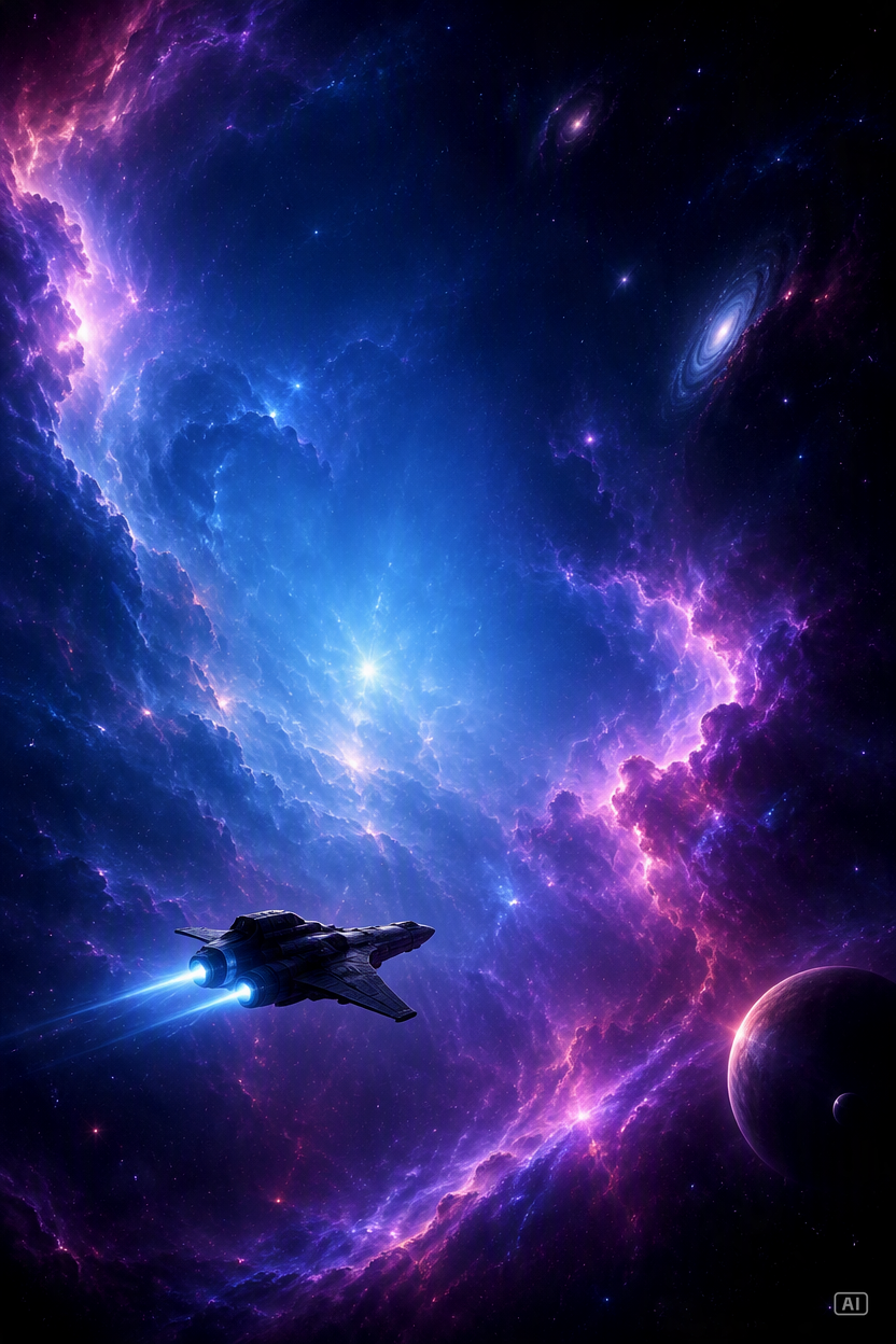Book cover sci-fi design image generated by Pippit