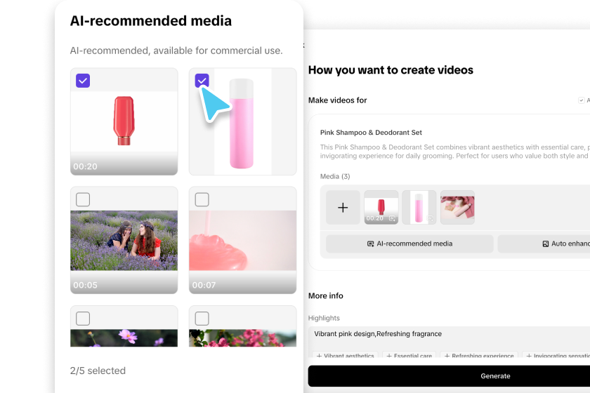 Set the video settings