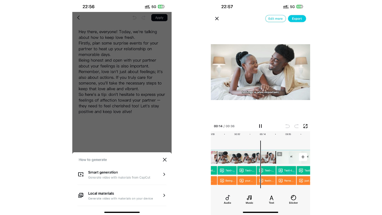 Review, customize, and export your video