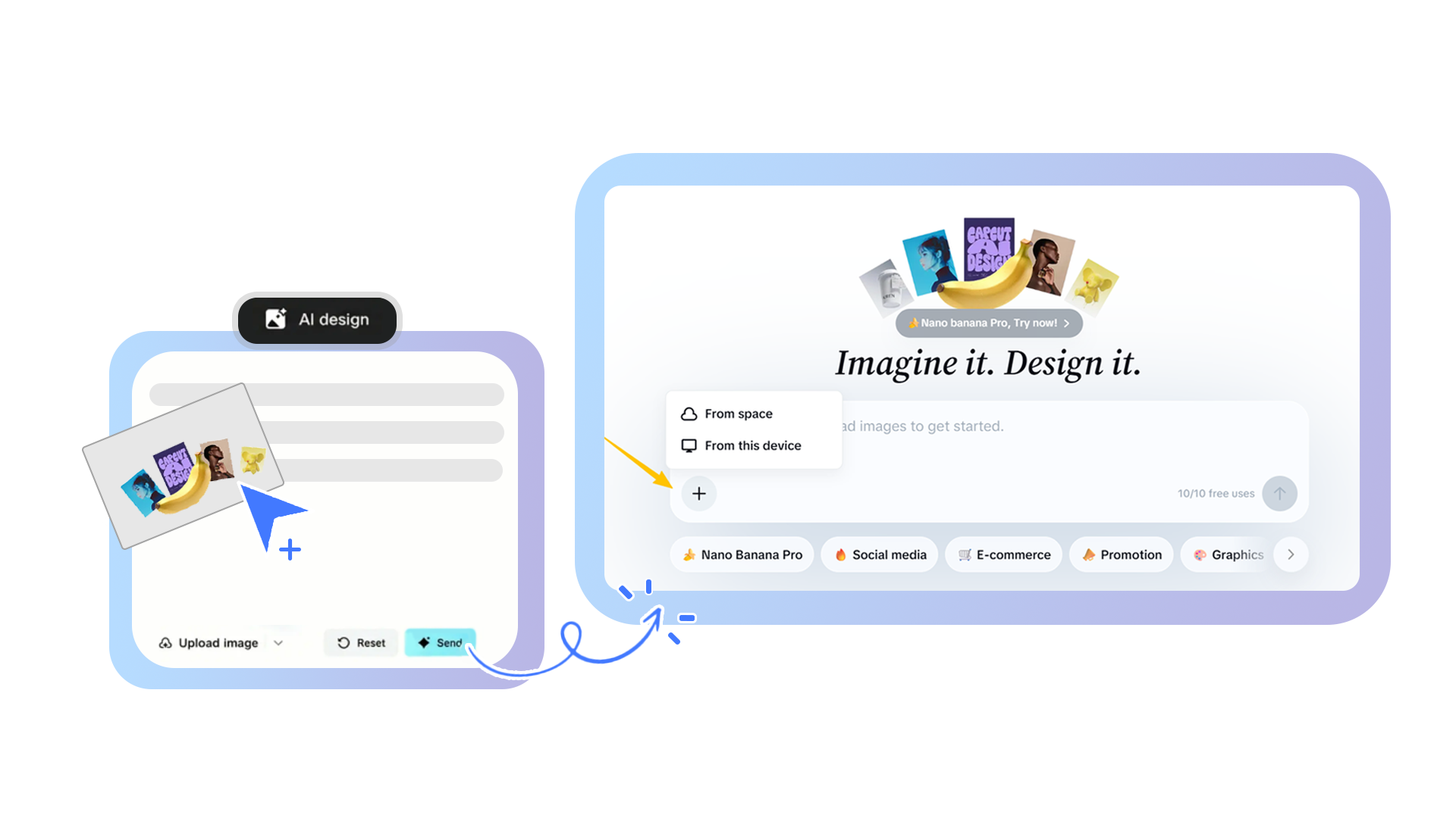 Upload product image to design