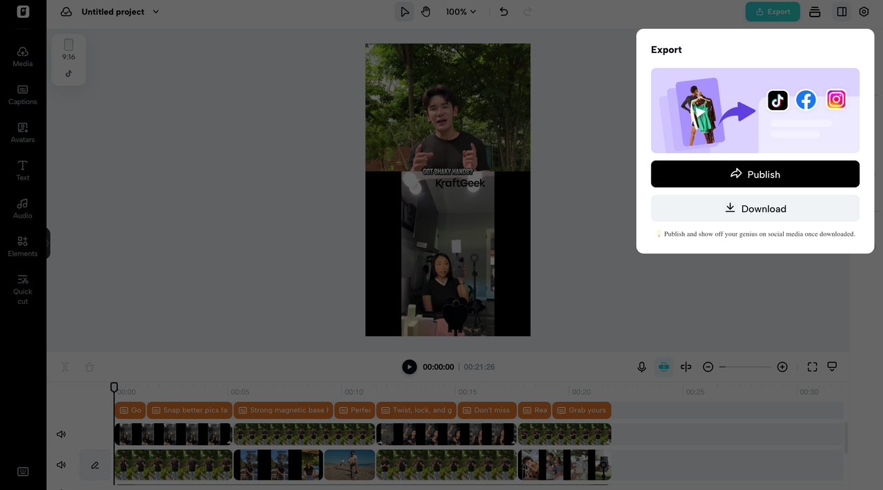 Export your video