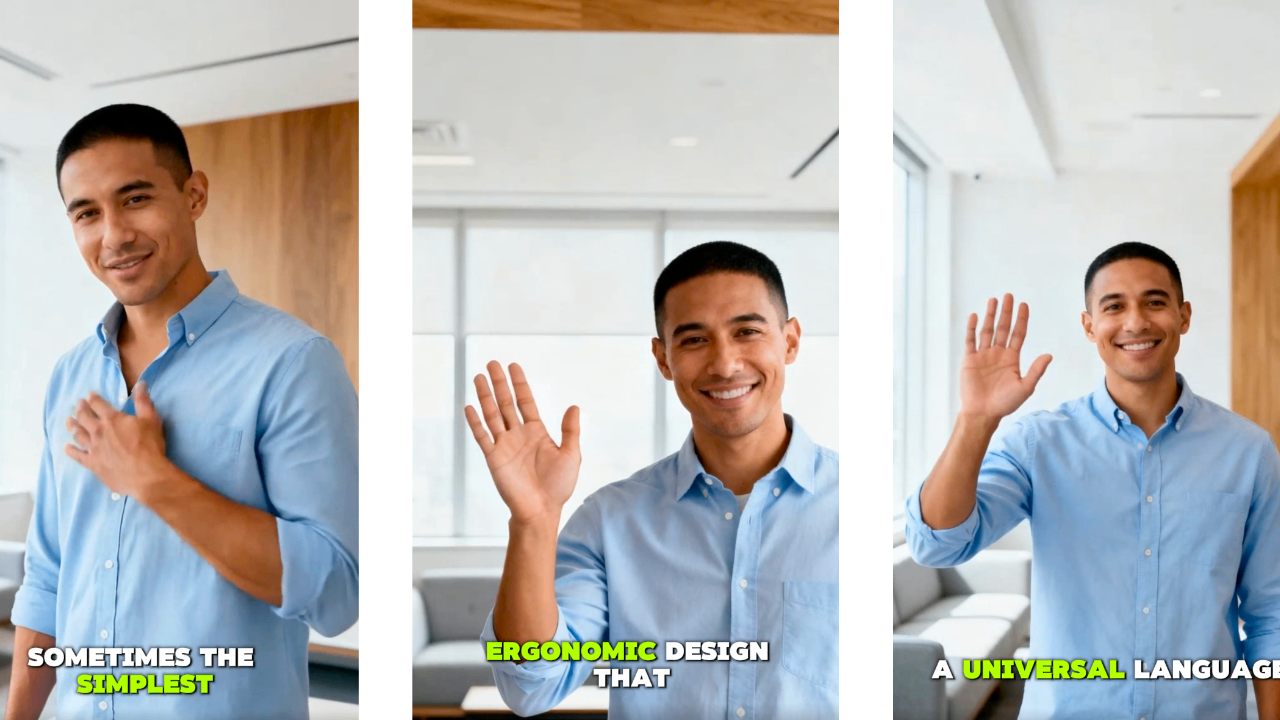 Greeting action video