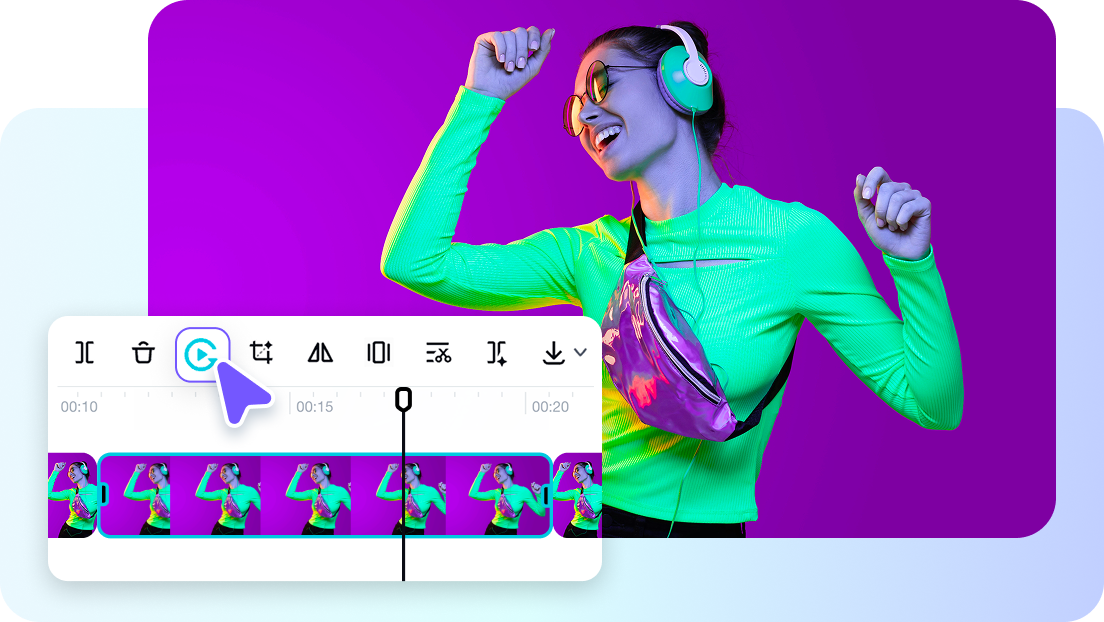 Instant video reversal with a single click