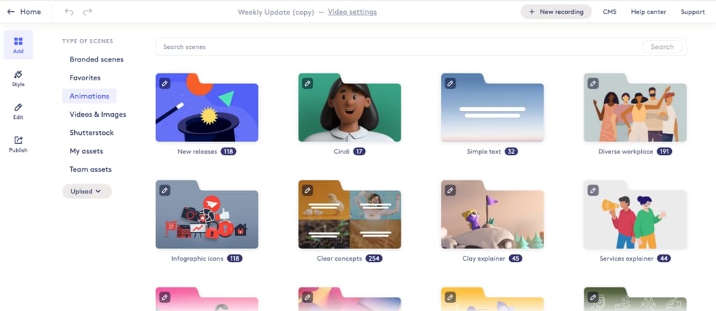 Criador de vídeos Biteable