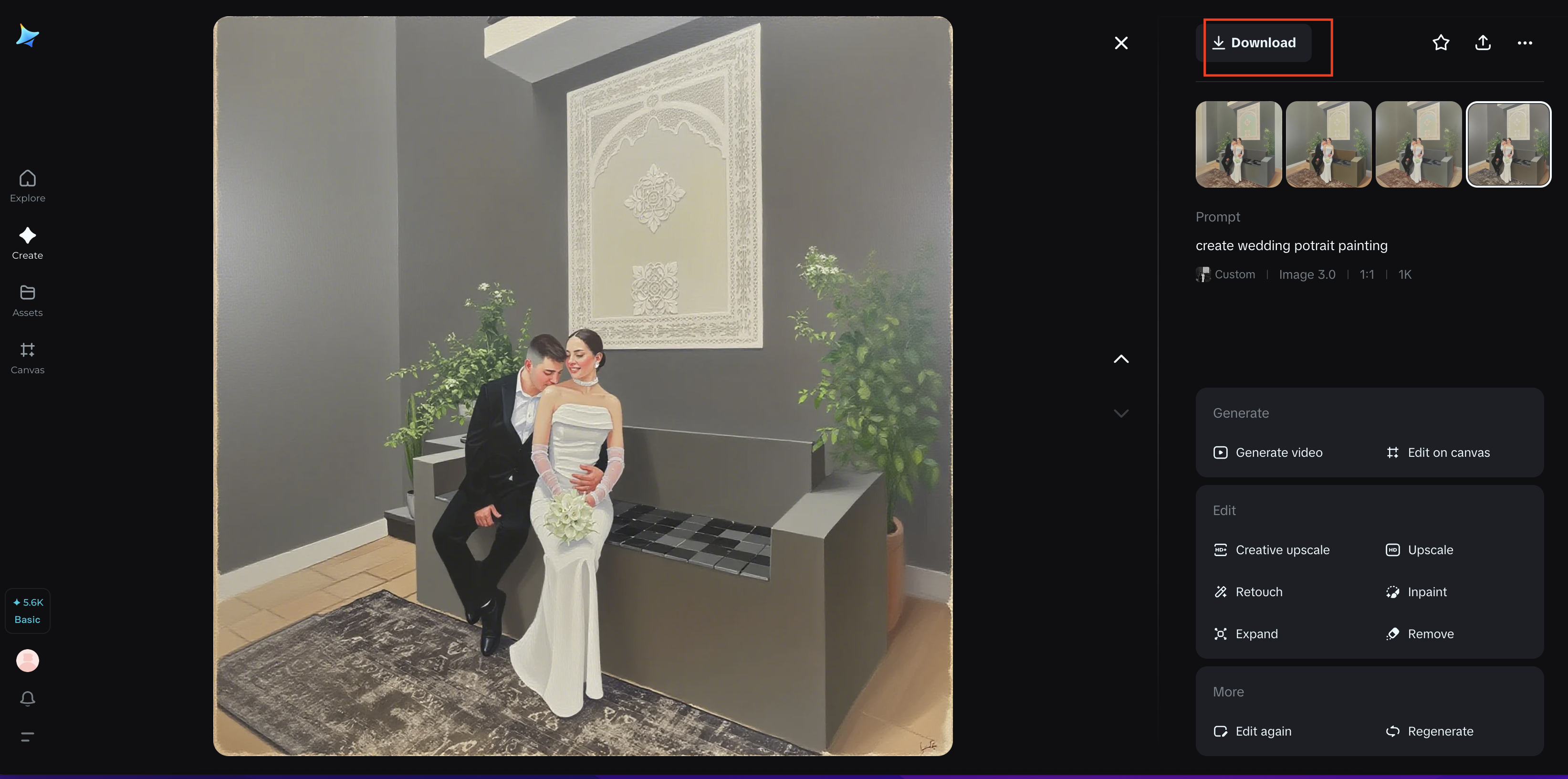 Download the wedding painting portrait