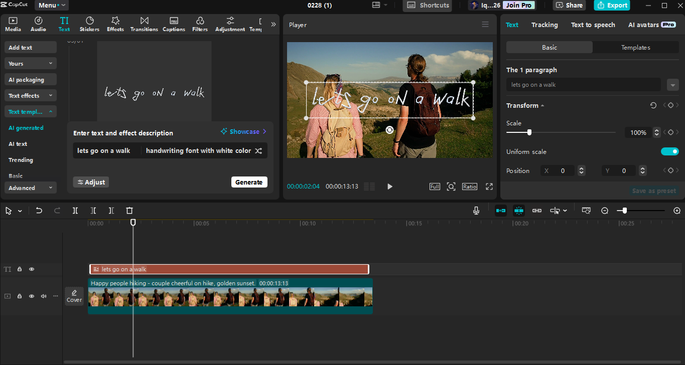 Schnittstelle CapCut Desktop-Video-Editor - das beste Werkzeug zum Hinzufügen und Anpassen von Text