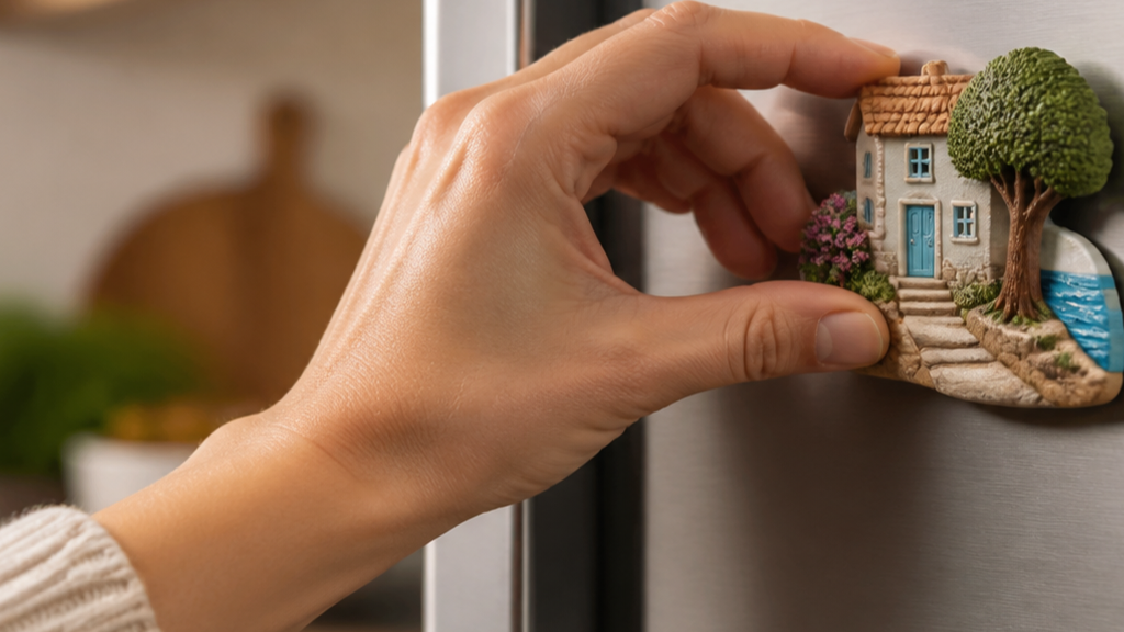 Fridge Magnet Ad prompt direction 3 original 16:9 visual