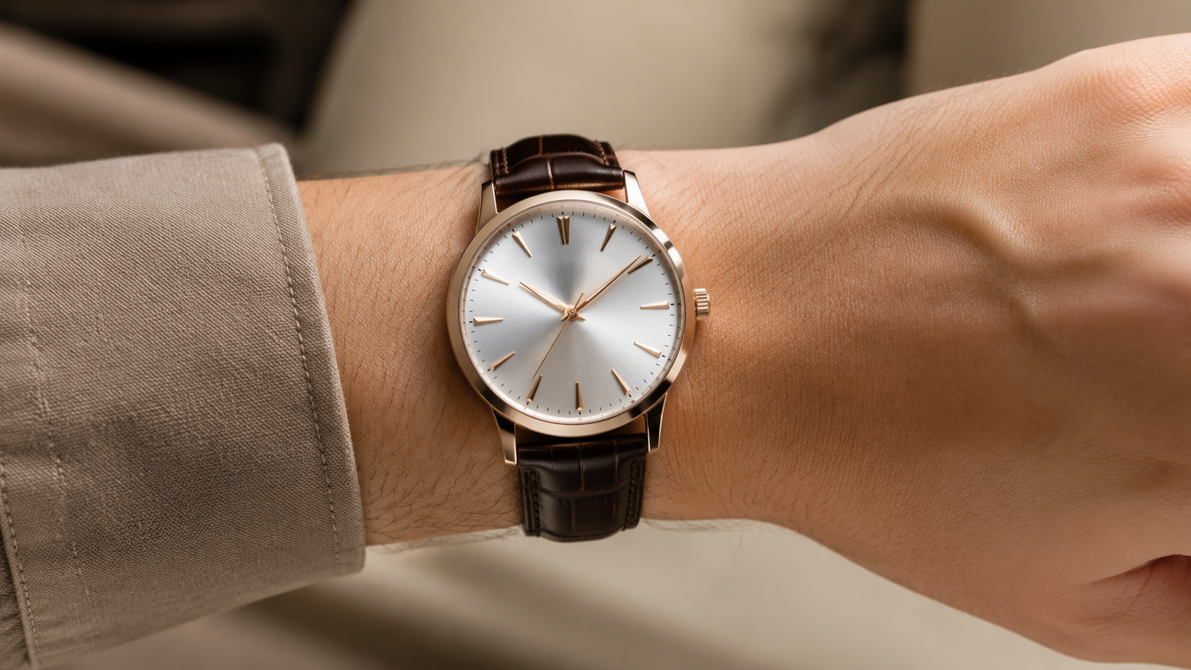 Dreamina virtuell klocka försök på snabb exempel 2: Silver Armband Watch