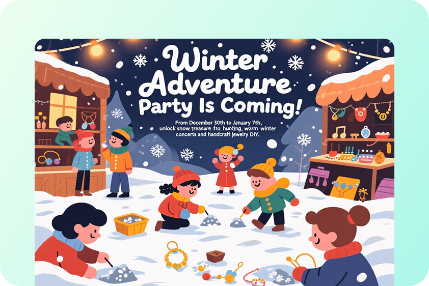 Create posters for seasonal campaign