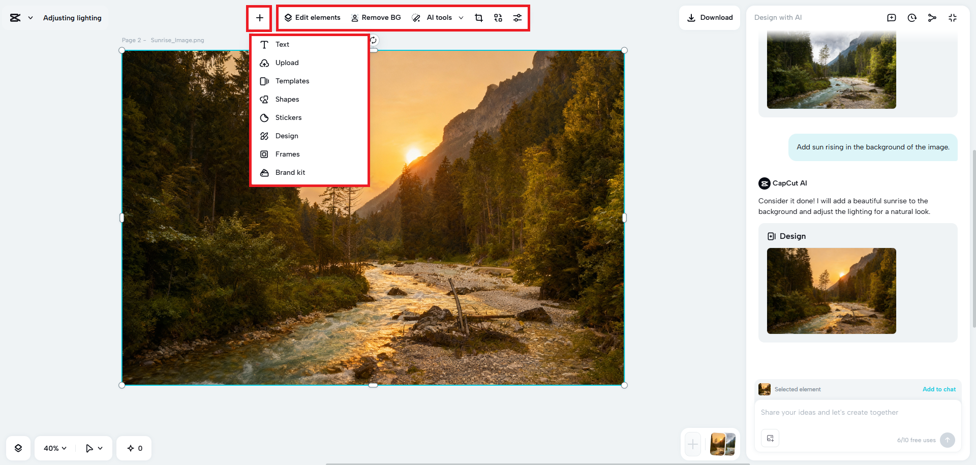 Edit your image manually