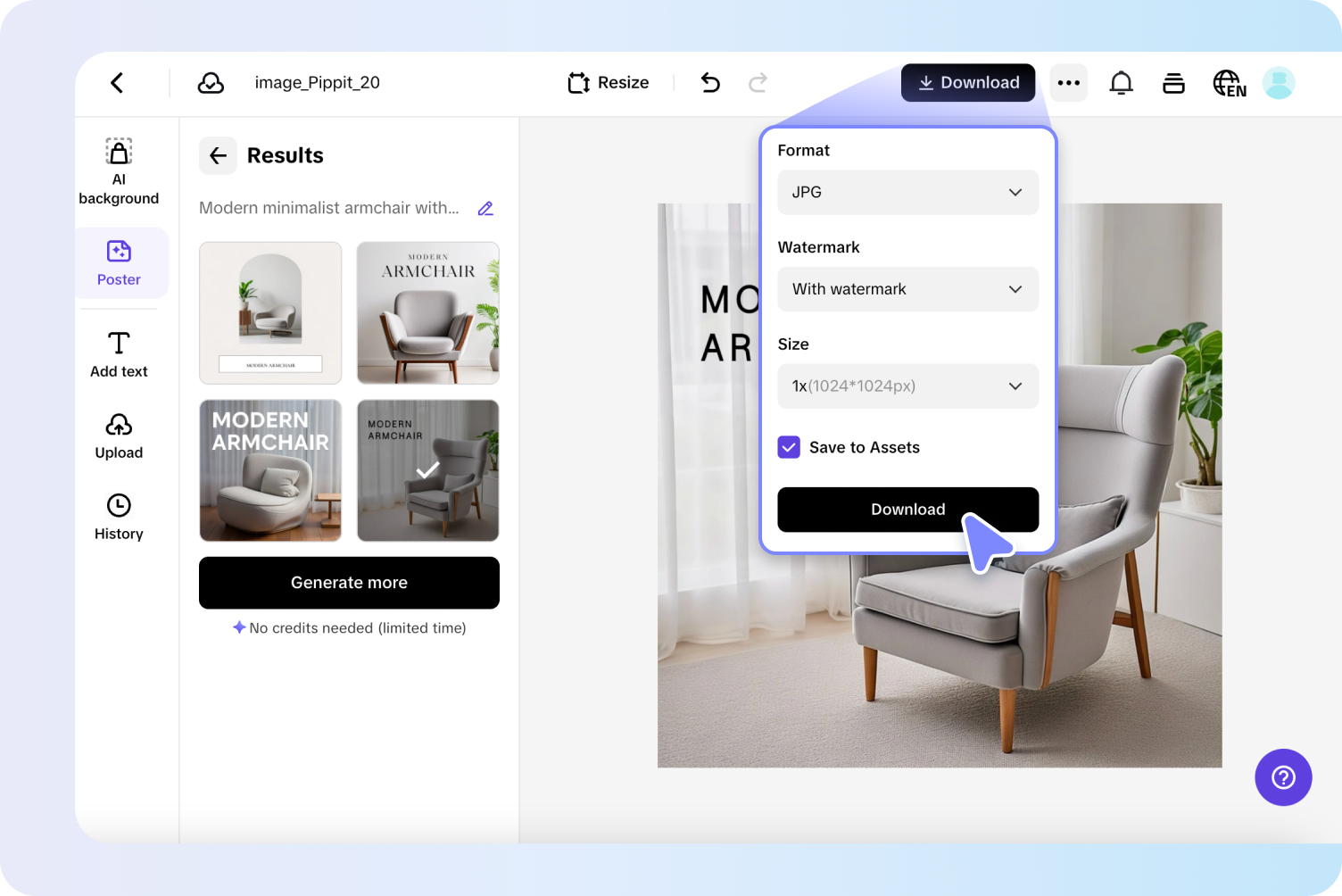 Export and share