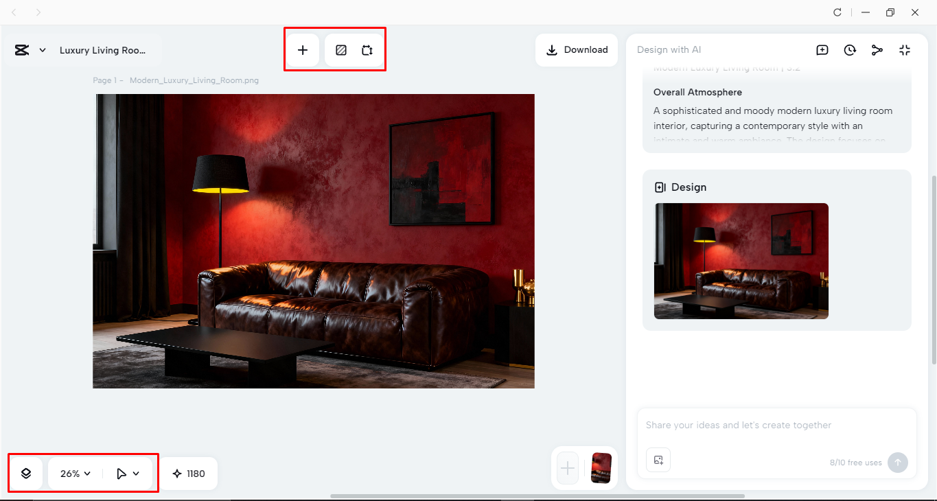 Customizing the design in the CapCut desktop video editor