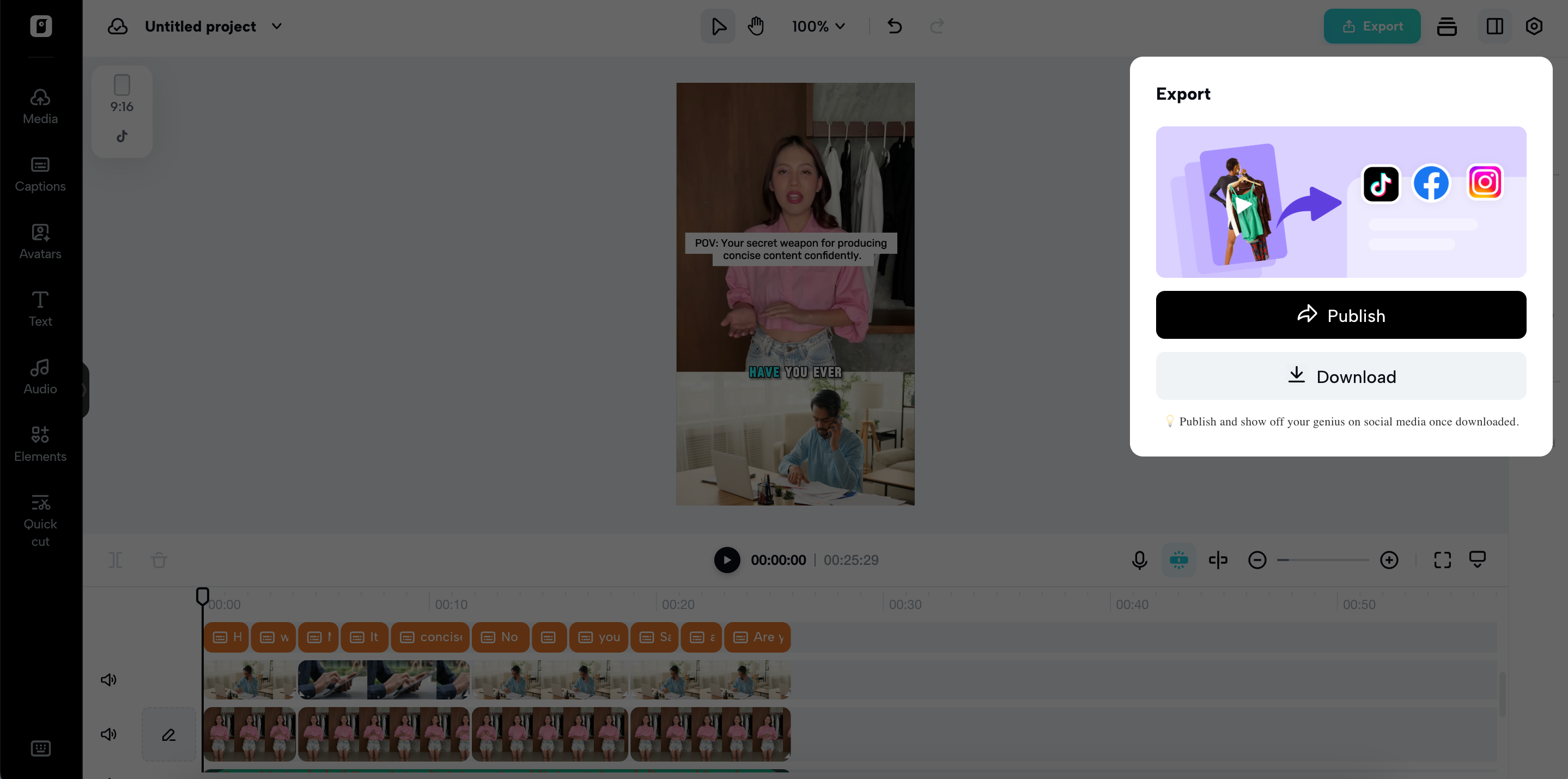 Export your video