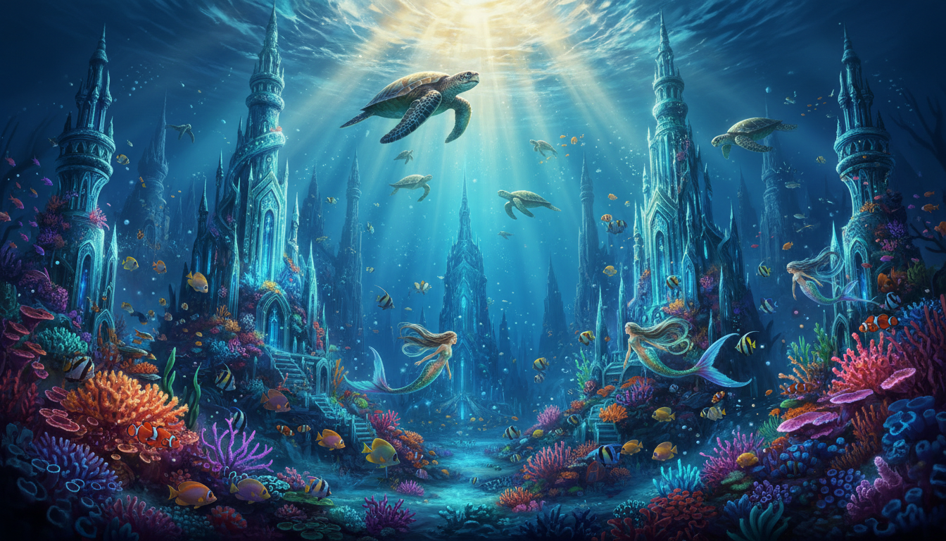 Underwater fantasy world