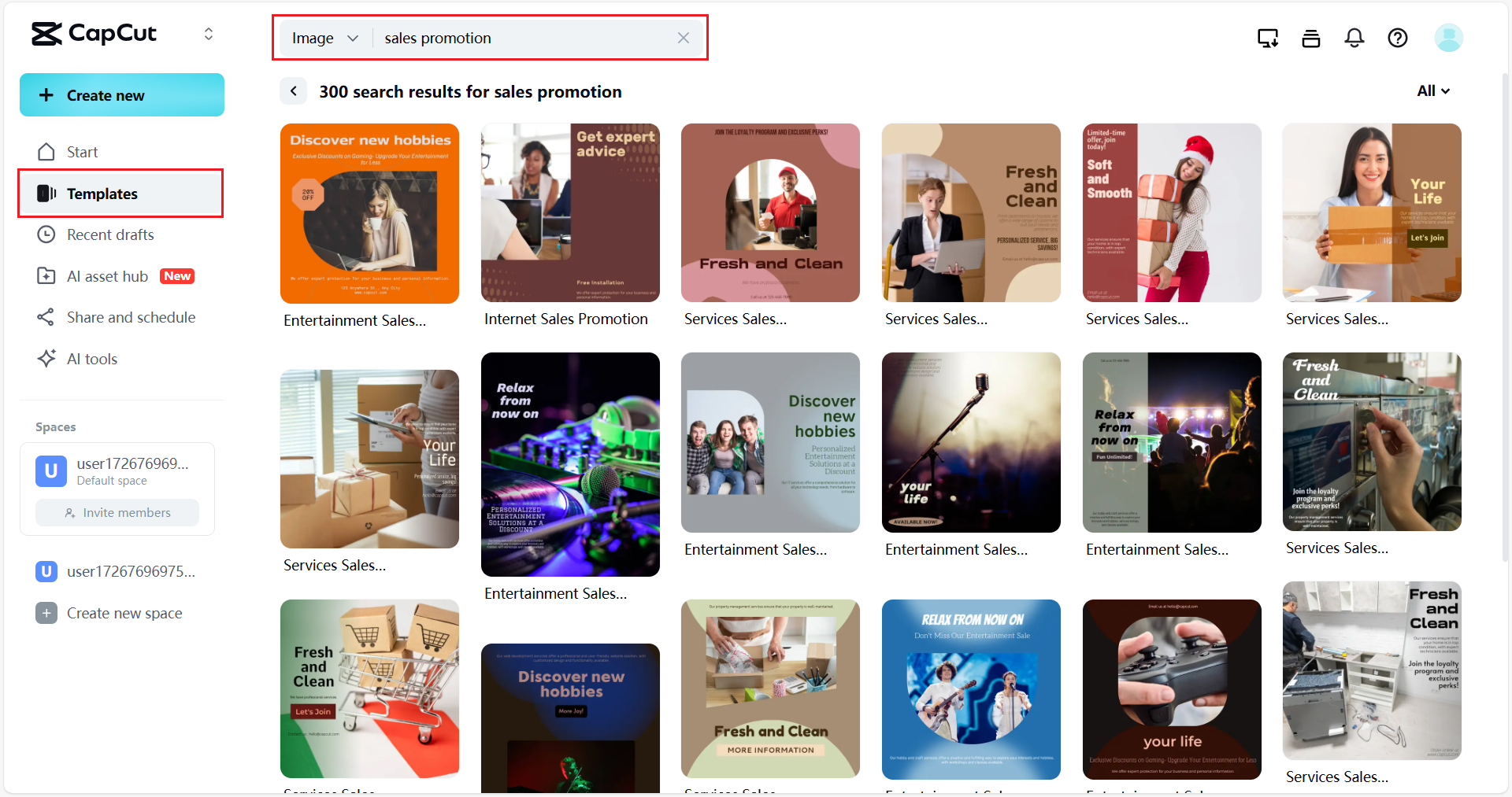 Suchen und wählen Sie ein Verkaufsförderungsposter aus