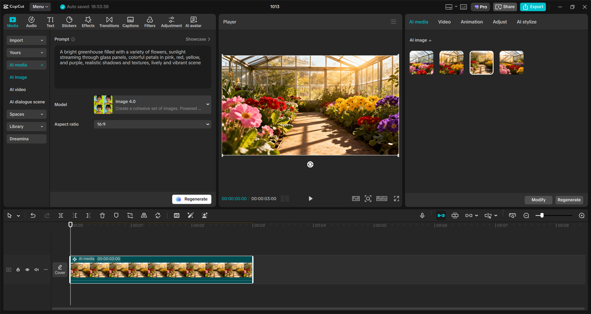 Interface of the CapCut desktop video editor - an easier way to edit and enhance images