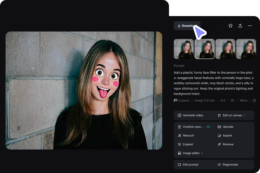 Descarga la imagen del filtro facial