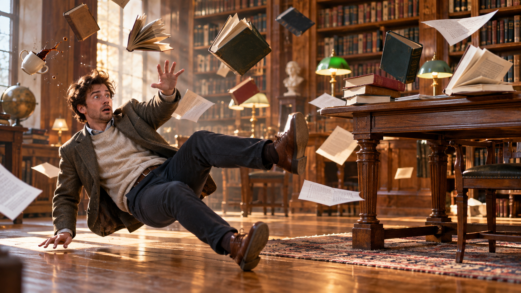 time freeze fall effect: Library Time Freeze