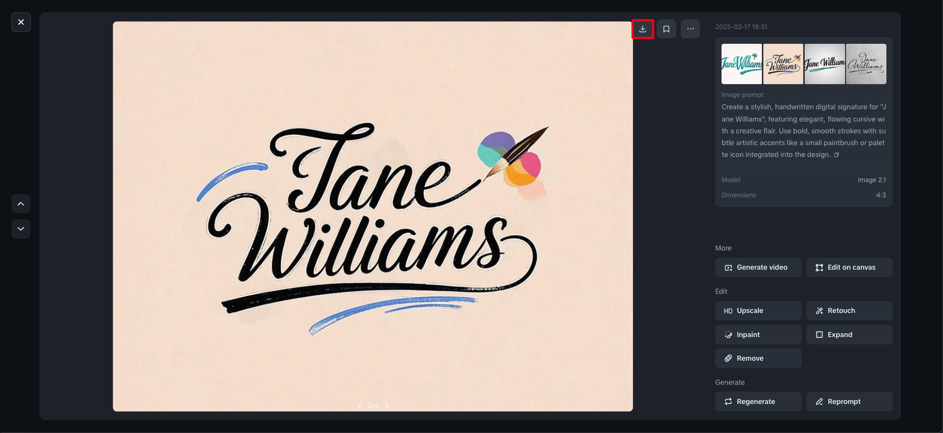 stylish signature of my name