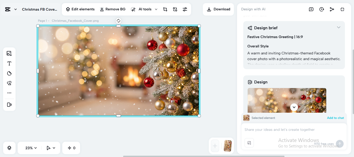 Editing interface of the CapCut desktop video editor