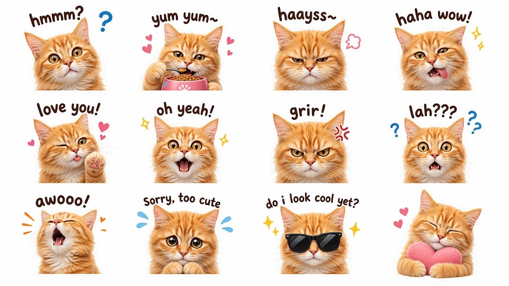 Create stickers from text with an AI sticker maker